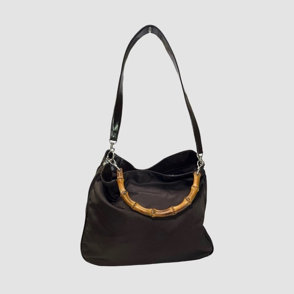 Gucci Bamboo Hobo Shoulder Bag Medium Casual Handbag 1990’s Vintage - Picture 12 of 16